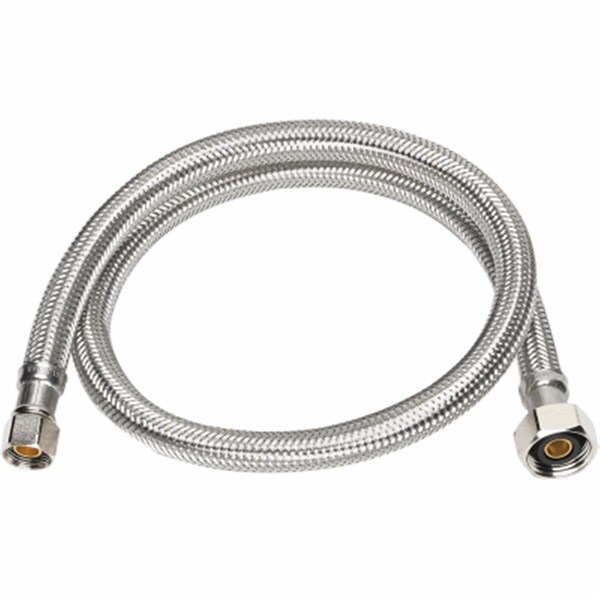 Greengrass 0.375 in. Flare x 0.5 in. Female Pipe x 12 in. Stainless Steel Faucet Supply Line GR2498946 - main
